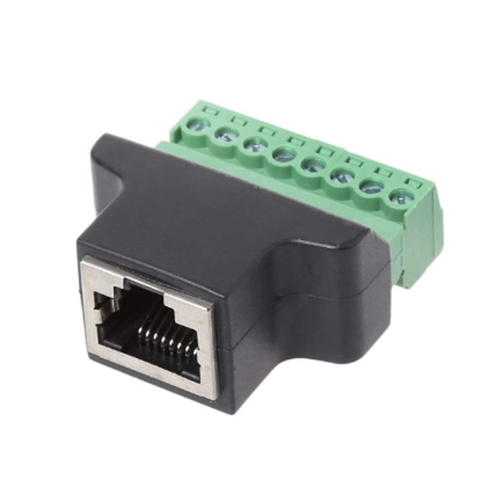 Amazon.co.jp: RJ45 メス 端子台 LANジャック 変換 LAN変換コネクタ